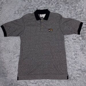 VTG Jacksonville Jaguars Men’s Gray Short Sleeve Polo Shirt Large NFL Football